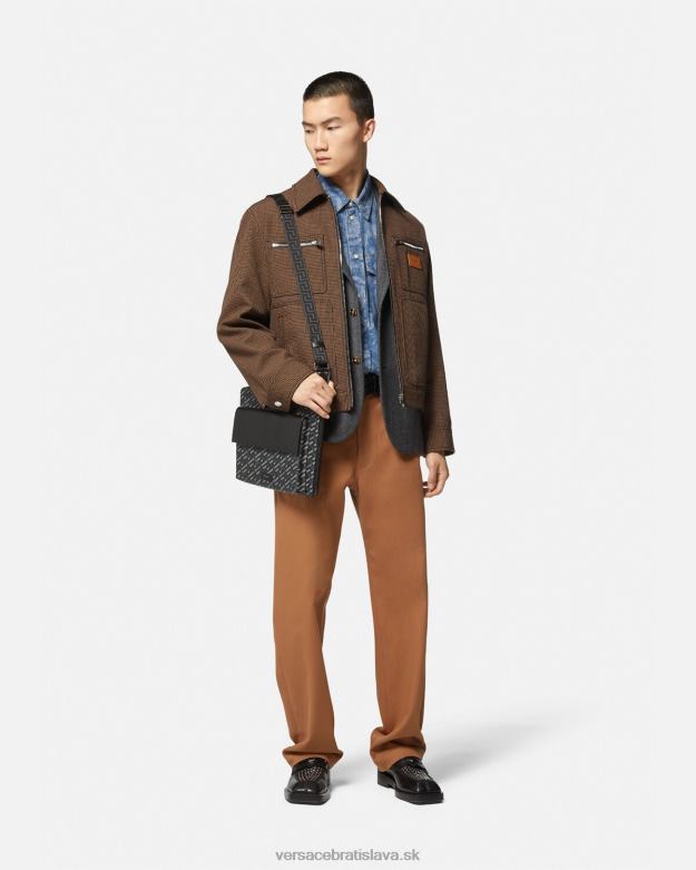 oblečenie X8X8P1299 Versace barocco jacquard denim overshirt modrá a potlač muži