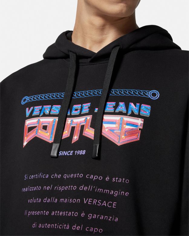 oblečenie X8X8P2366 Versace mikina s logom záruky čierna muži