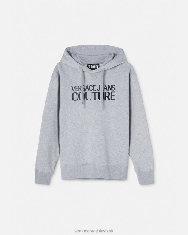 oblečenie X8X8P2378 Versace mikina s logom sivá muži