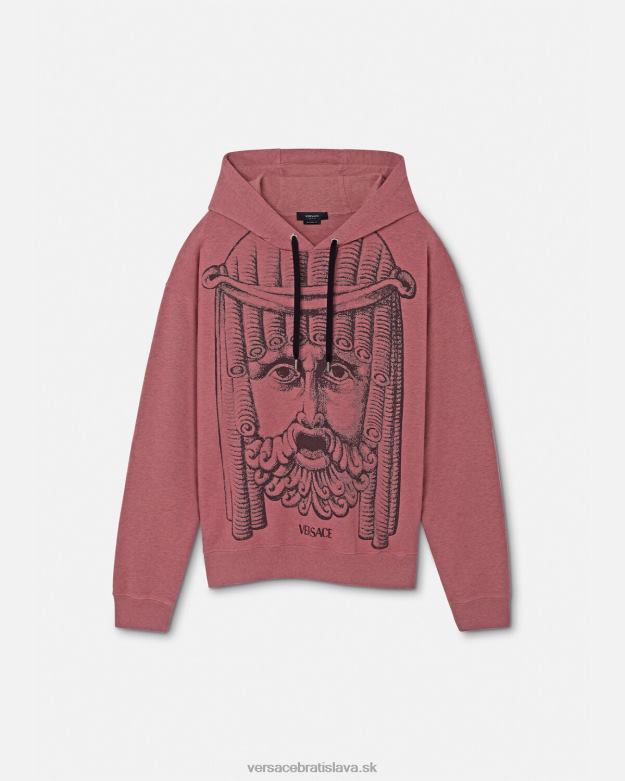 oblečenie X8X8P1416 Versace la maschera mikina s kapucňou Ružová muži