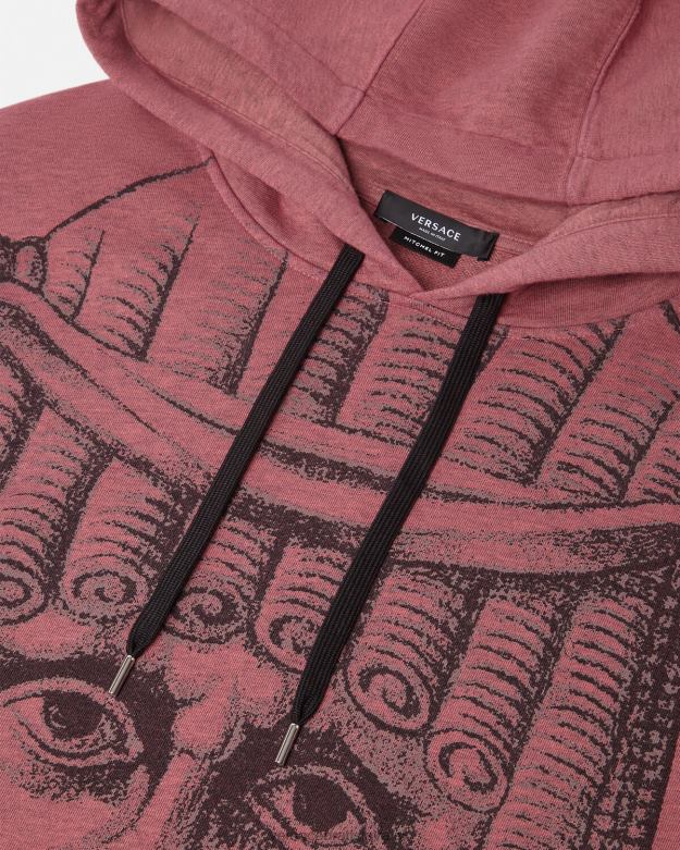 oblečenie X8X8P1416 Versace la maschera mikina s kapucňou Ružová muži