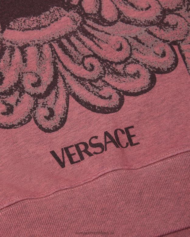 oblečenie X8X8P1416 Versace la maschera mikina s kapucňou Ružová muži