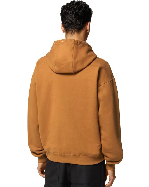 oblečenie X8X8P1426 Versace mikina s vysokým logom univerzity oranžová muži