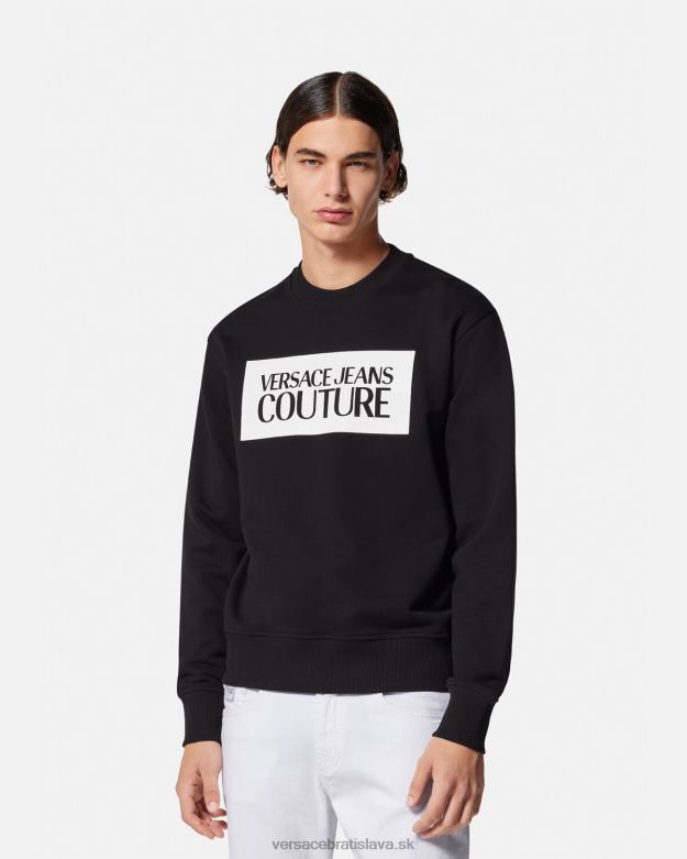 oblečenie X8X8P2377 Versace mikina s logom čierna muži