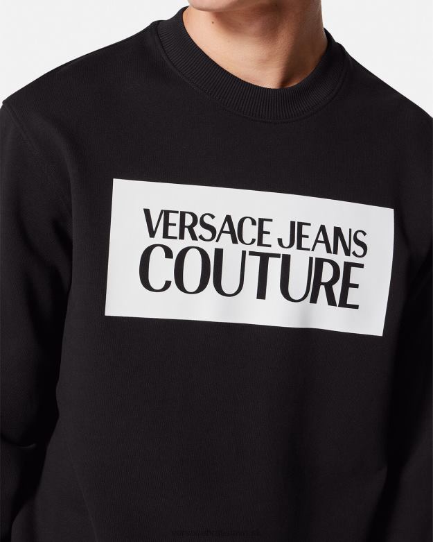 oblečenie X8X8P2377 Versace mikina s logom čierna muži