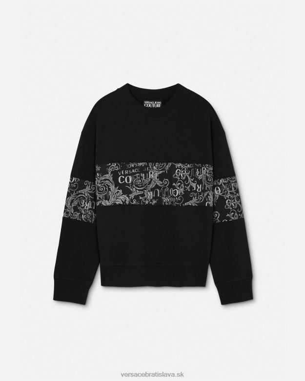 oblečenie X8X8P2406 Versace mikina s logom couture čierna muži