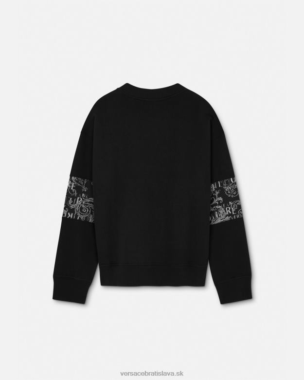 oblečenie X8X8P2406 Versace mikina s logom couture čierna muži