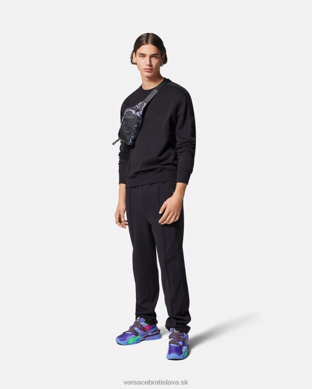 oblečenie X8X8P2410 Versace mikina s logom čierna muži