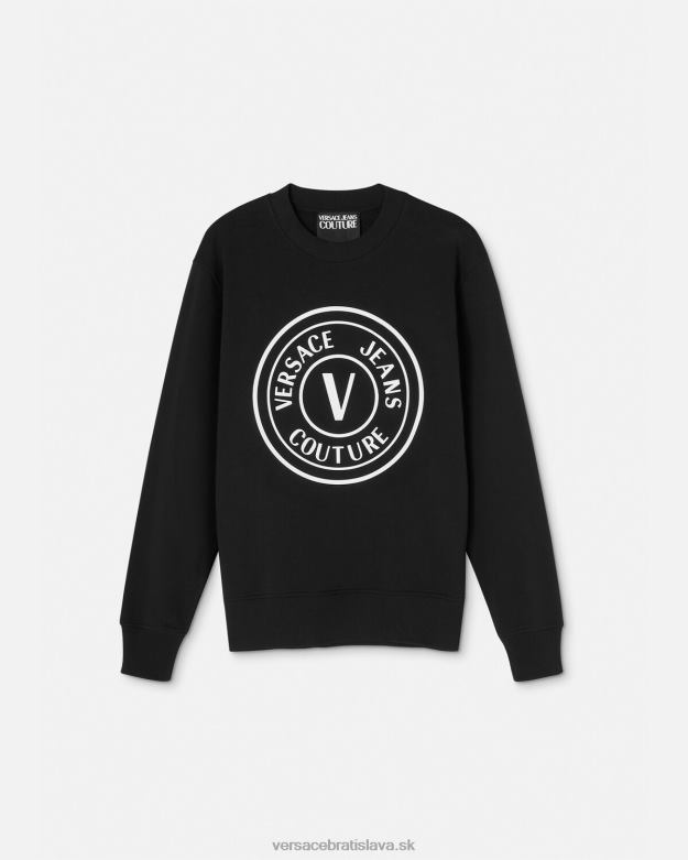 oblečenie X8X8P2411 Versace mikina s v-emblémom čierna muži