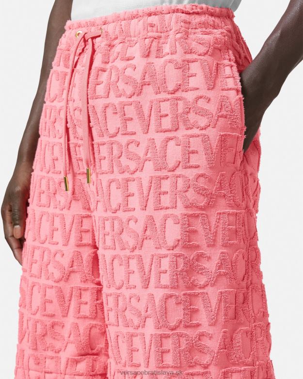 oblečenie X8X8P1430 Versace celoplošné uterákové šortky Ružová muži