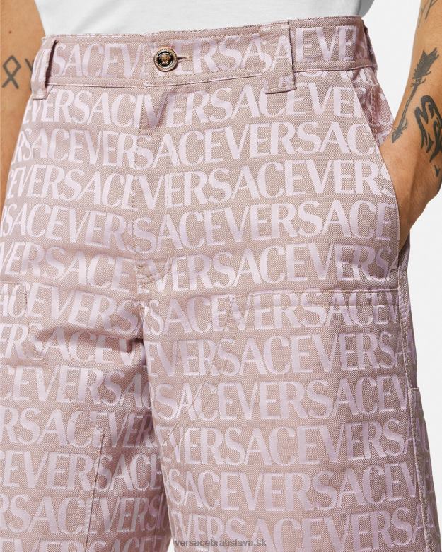oblečenie X8X8P1434 Versace celoplošné šortky ružová a potlač muži