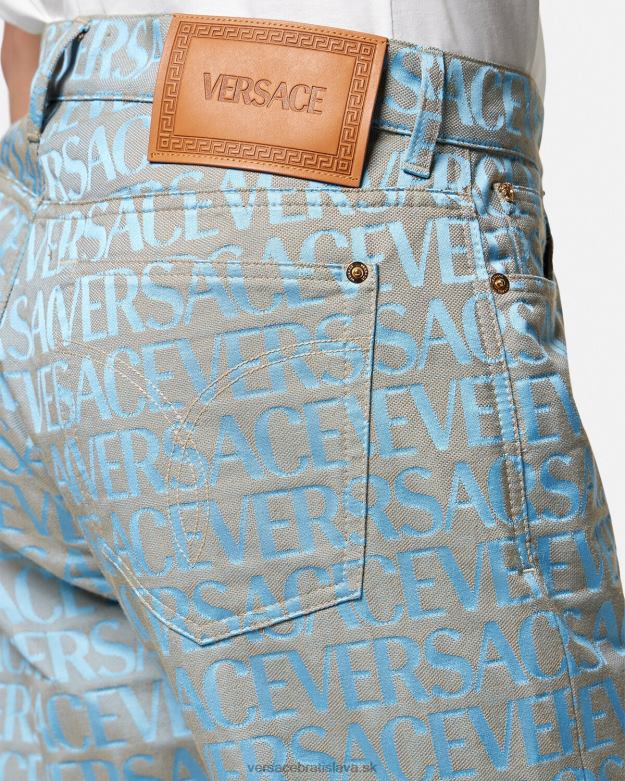 oblečenie X8X8P1436 Versace celoplošné džínsy vytlačiť muži