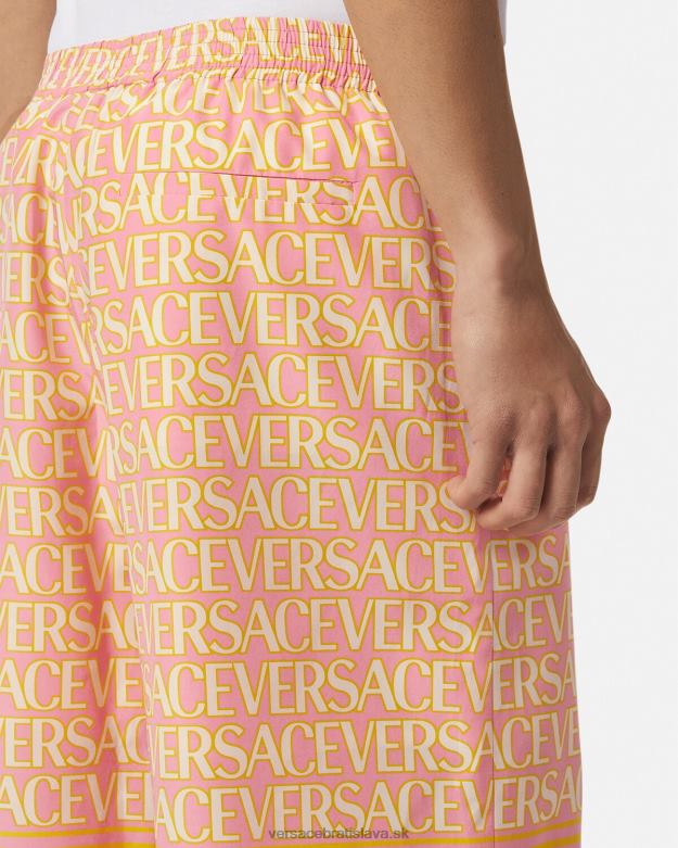 oblečenie X8X8P1440 Versace celoplošné šortky z bavlnenej zmesi vytlačiť muži