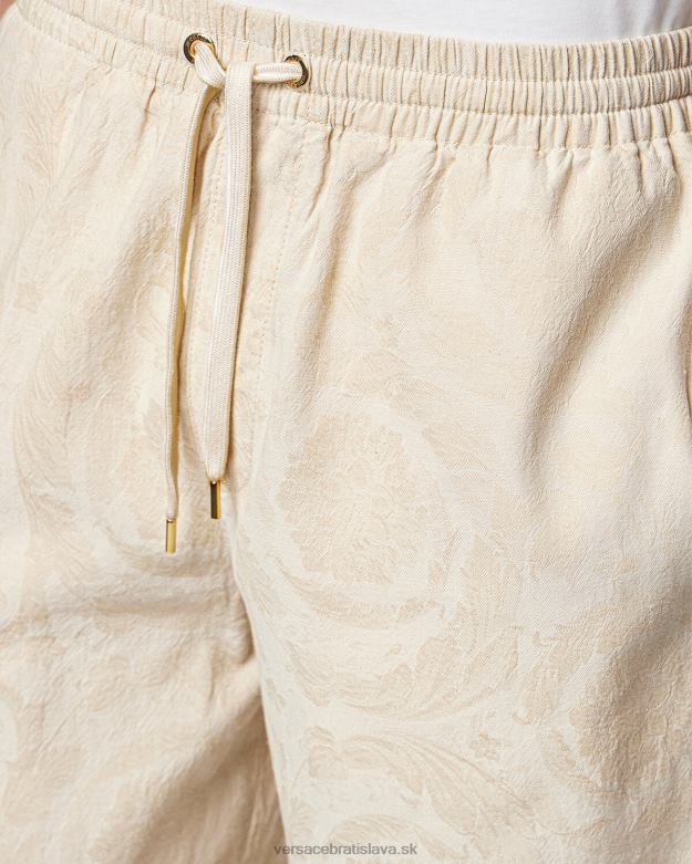 oblečenie X8X8P1441 Versace barocco silueta chambray šortky béžová muži