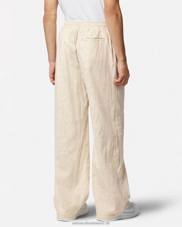 oblečenie X8X8P1442 Versace barocco silueta chambray nohavice béžová muži