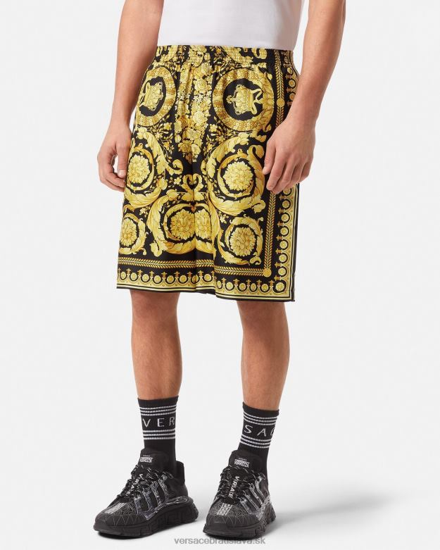 oblečenie X8X8P1447 Versace barokové šortky vytlačiť muži