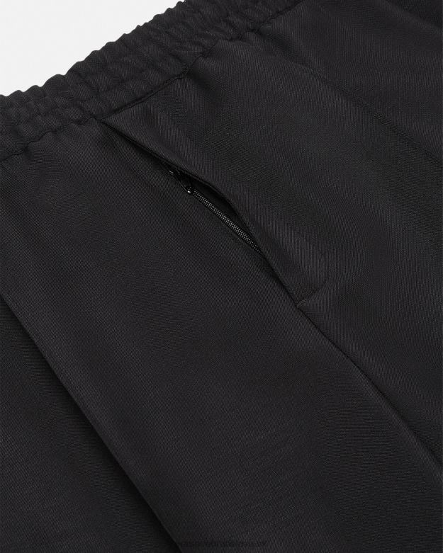 oblečenie X8X8P1450 Versace jogger nohavice z mohérovej zmesi čierna muži