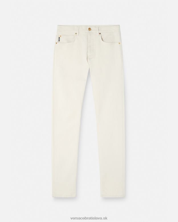 oblečenie X8X8P1451 Versace džínsy medusa slim-fit biely muži