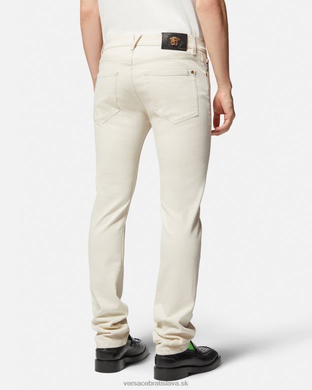 oblečenie X8X8P1451 Versace džínsy medusa slim-fit biely muži