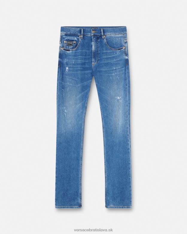 oblečenie X8X8P2419 Versace slim-fit džínsy Modrá muži