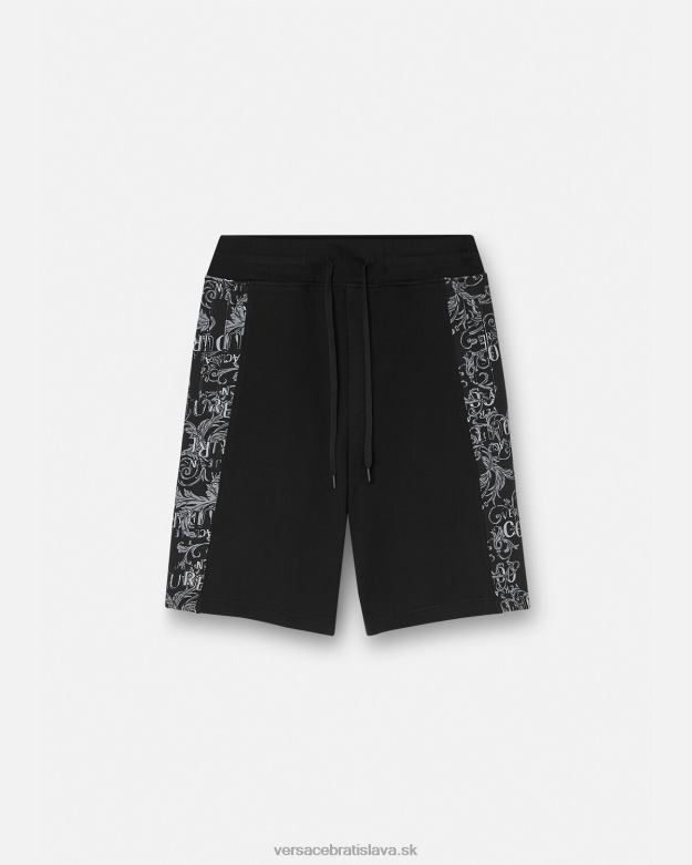 oblečenie X8X8P2423 Versace teplákové šortky s logom čierna muži
