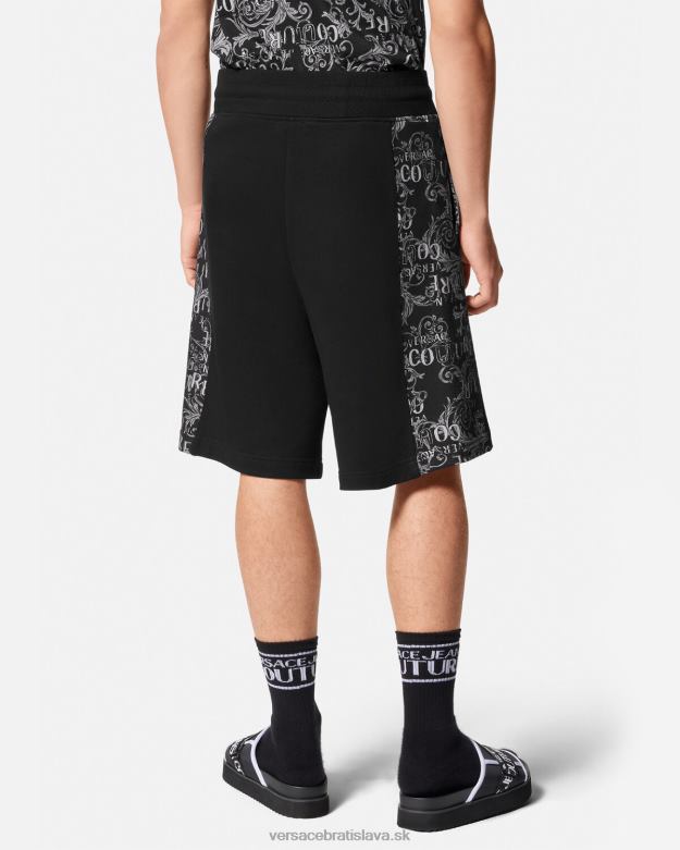 oblečenie X8X8P2423 Versace teplákové šortky s logom čierna muži
