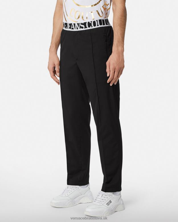 oblečenie X8X8P2438 Versace nohavice s logom čierna muži