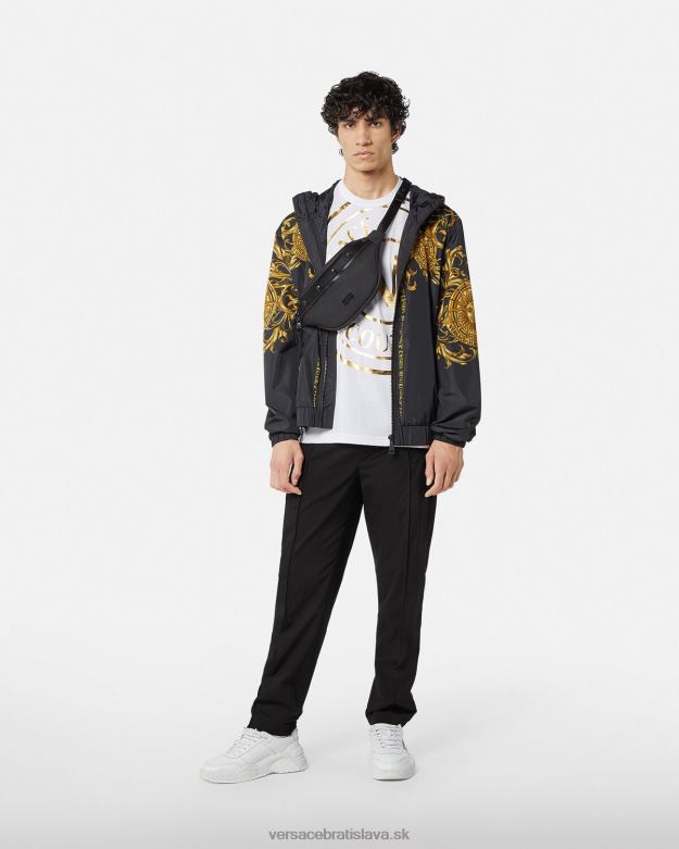 oblečenie X8X8P2438 Versace nohavice s logom čierna muži