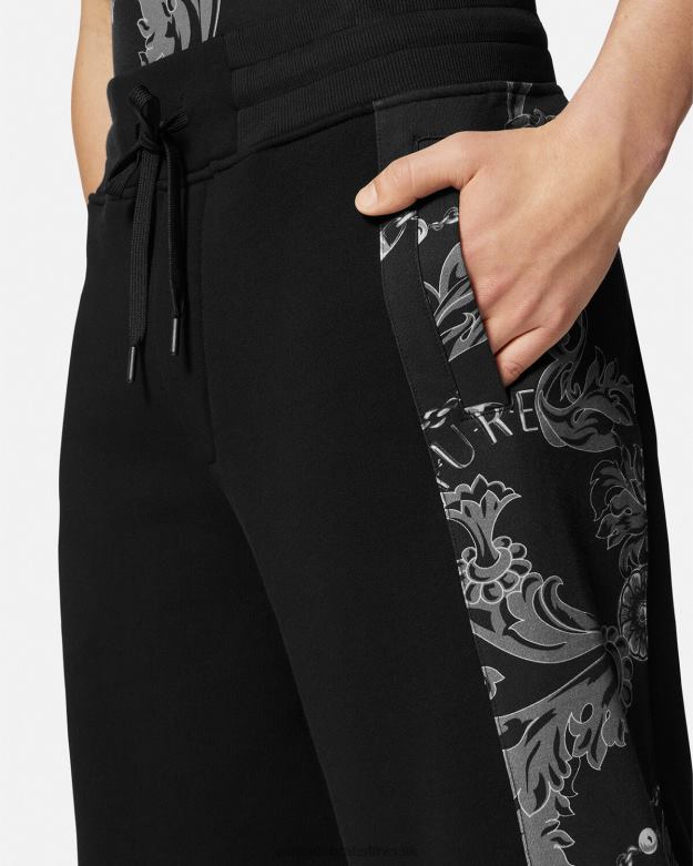 oblečenie X8X8P2441 Versace retiazkové couture teplákové šortky čierna muži