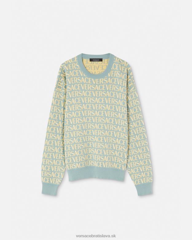 oblečenie X8X8P1325 Versace celoplošný pletený sveter vytlačiť muži