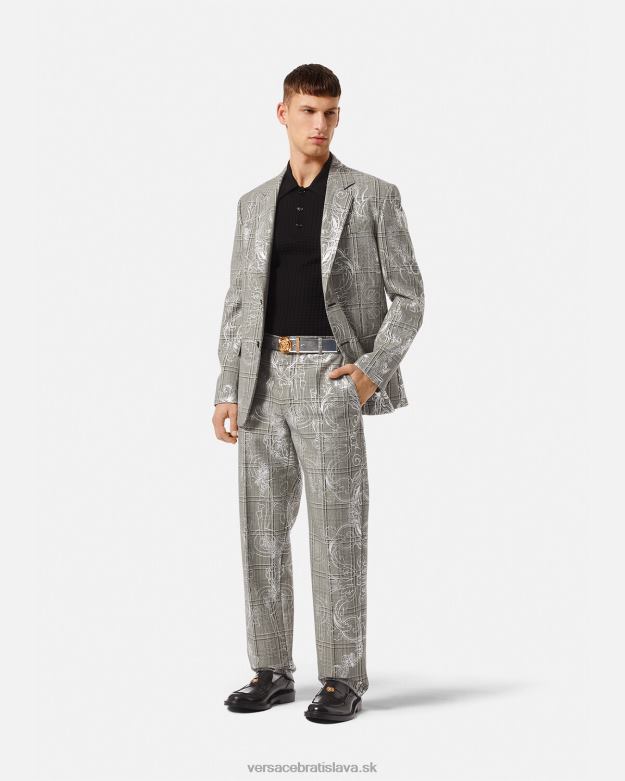 oblečenie X8X8P1337 Versace polokošeľa greca čierna muži