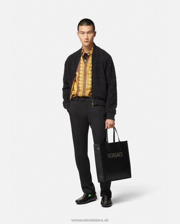 oblečenie X8X8P1351 Versace obojstranná bomber bunda barocco 660 čierna muži