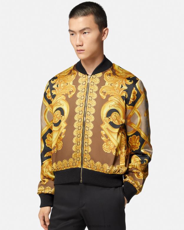 oblečenie X8X8P1351 Versace obojstranná bomber bunda barocco 660 čierna muži