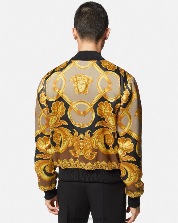oblečenie X8X8P1351 Versace obojstranná bomber bunda barocco 660 čierna muži