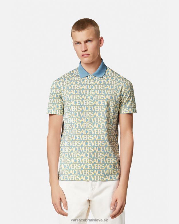 oblečenie X8X8P1355 Versace celoplošné polo s krátkym rukávom vytlačiť muži