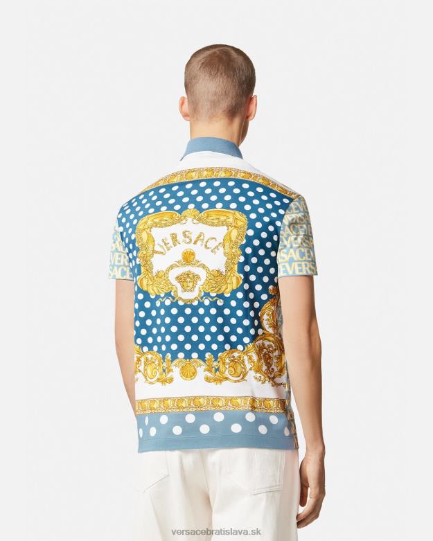 oblečenie X8X8P1355 Versace celoplošné polo s krátkym rukávom vytlačiť muži