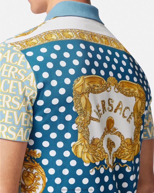 oblečenie X8X8P1355 Versace celoplošné polo s krátkym rukávom vytlačiť muži