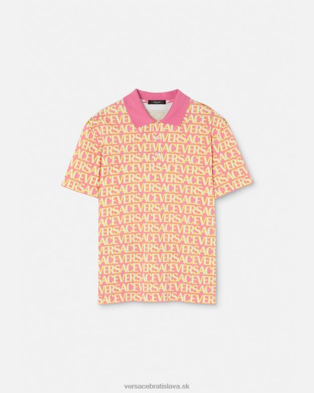 oblečenie X8X8P1356 Versace celoplošné polo s krátkym rukávom vytlačiť muži