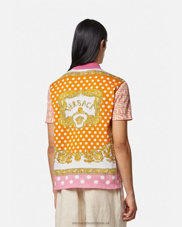 oblečenie X8X8P1356 Versace celoplošné polo s krátkym rukávom vytlačiť muži