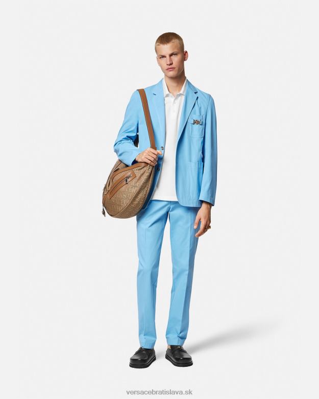 oblečenie X8X8P1361 Versace polokošeľa s barokovým logom mušle biely muži