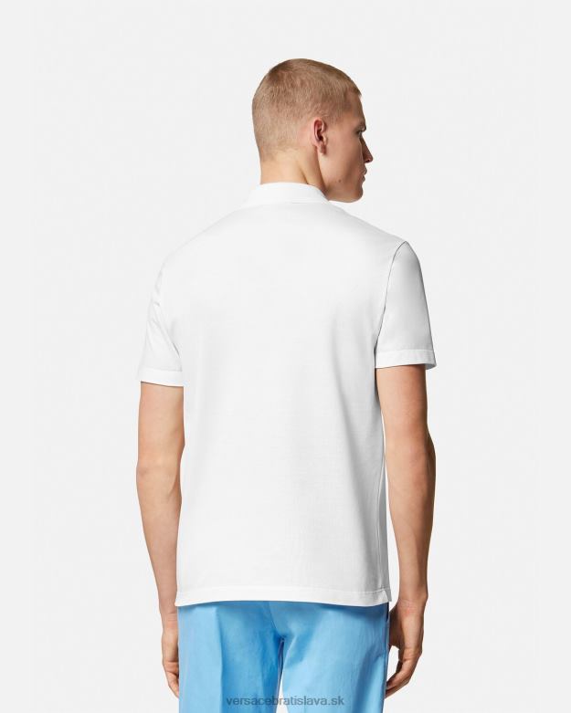 oblečenie X8X8P1361 Versace polokošeľa s barokovým logom mušle biely muži