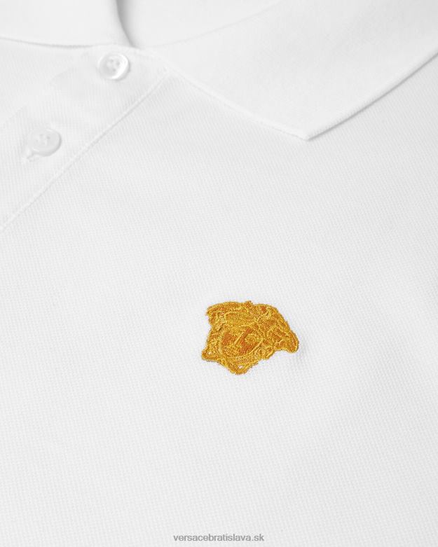 oblečenie X8X8P1372 Versace medúza polokošeľa s krátkym rukávom biely muži