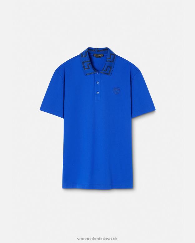 oblečenie X8X8P1386 Versace greca polokošeľa s krátkym rukávom Modrá muži
