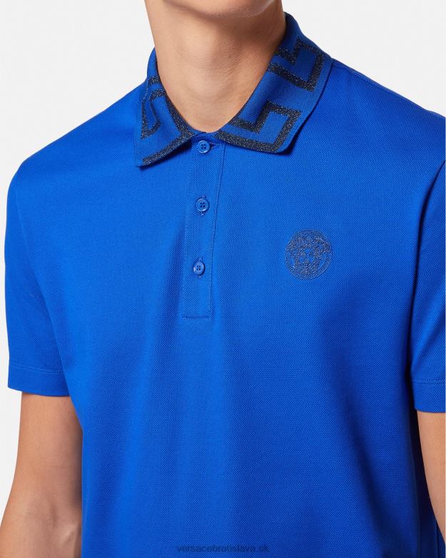 oblečenie X8X8P1386 Versace greca polokošeľa s krátkym rukávom Modrá muži