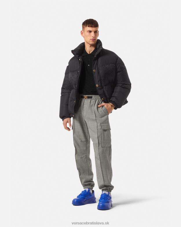 oblečenie X8X8P1394 Versace polokošeľa la greca čierna muži