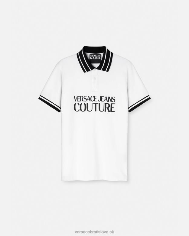 oblečenie X8X8P2360 Versace polokošeľa s logom biely muži