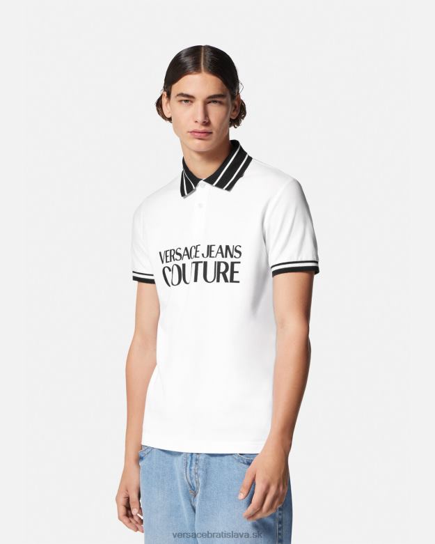 oblečenie X8X8P2360 Versace polokošeľa s logom biely muži