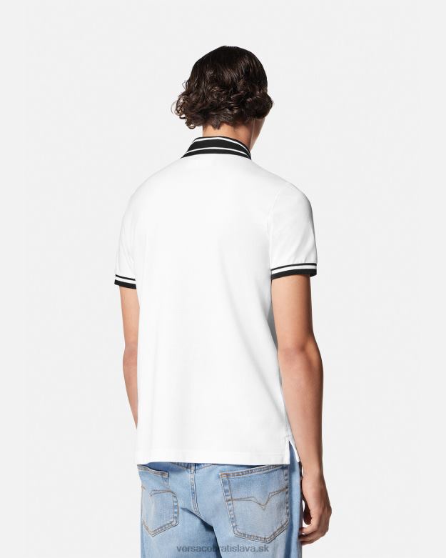 oblečenie X8X8P2360 Versace polokošeľa s logom biely muži