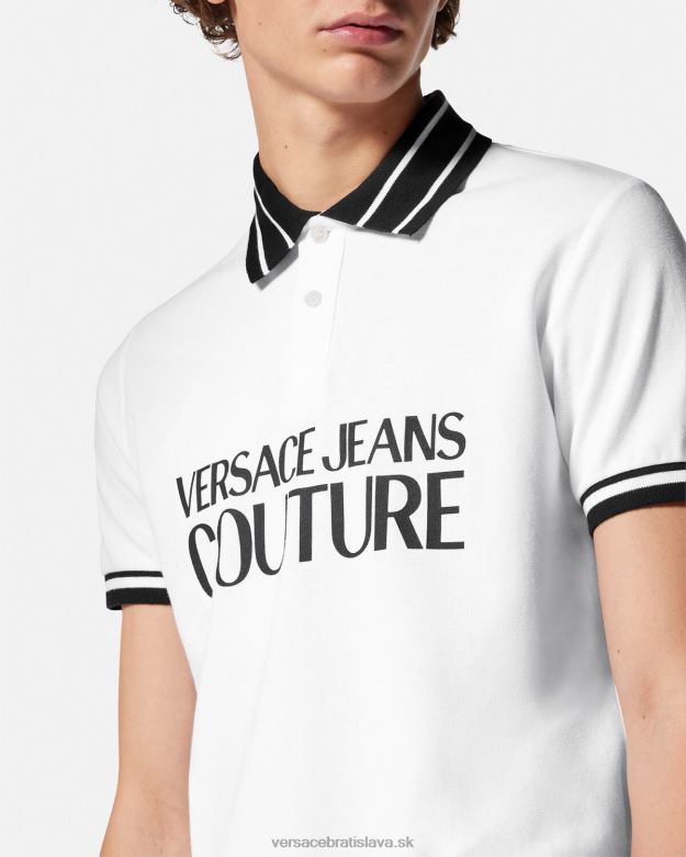 oblečenie X8X8P2360 Versace polokošeľa s logom biely muži