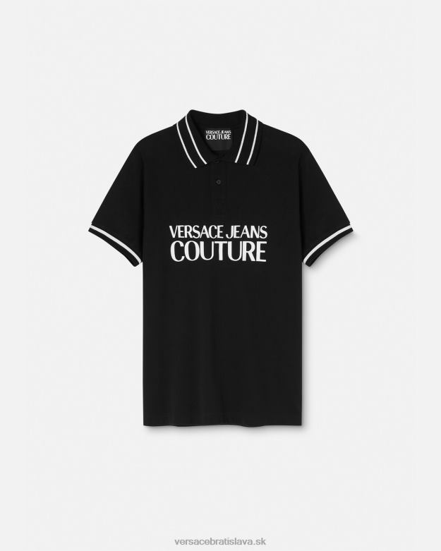 oblečenie X8X8P2361 Versace polokošeľa s logom čierna muži